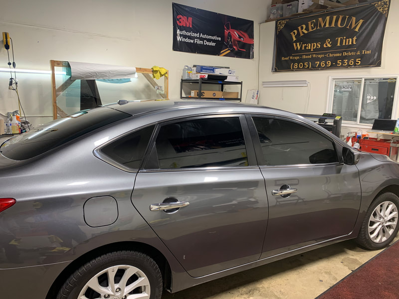2018 Nissan Sentra with 5% 3M Color Stable window tint all around in Santa Maria, CA